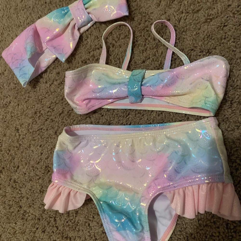 Baby girl Swimsuit with headband size 9-12 months